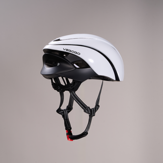 Pearl White Streamlined Integrated Cycling Helmet