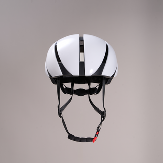 Pearl White Streamlined Integrated Cycling Helmet
